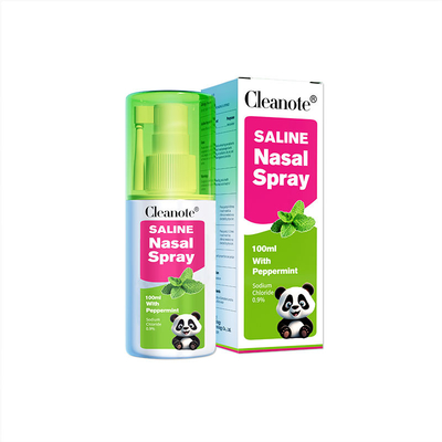 qualité 00,9% de NaCl 100 ml de solution saline pour le nez avec menthe poivrée usine